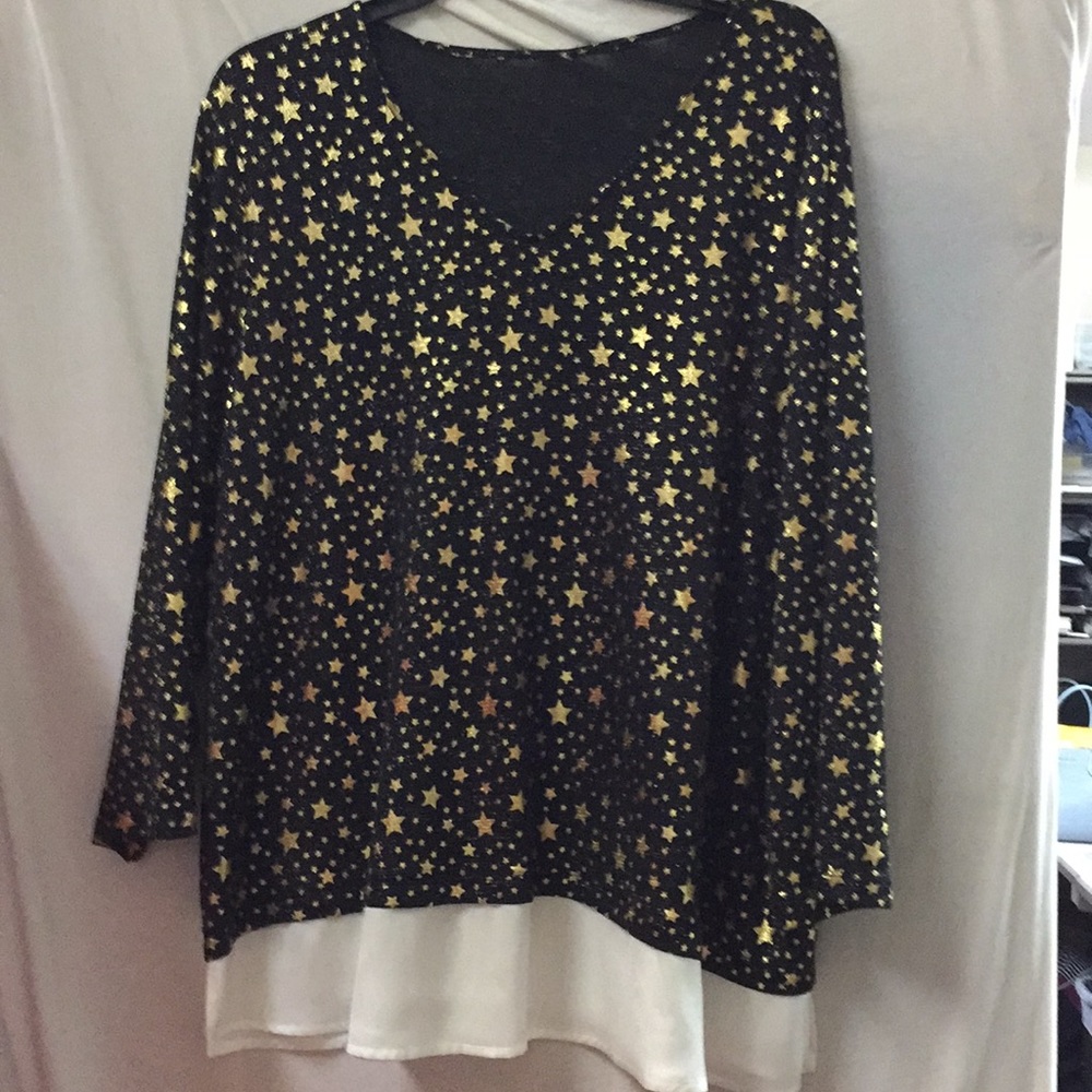 Long sleeve knit top twofer sz 18/20